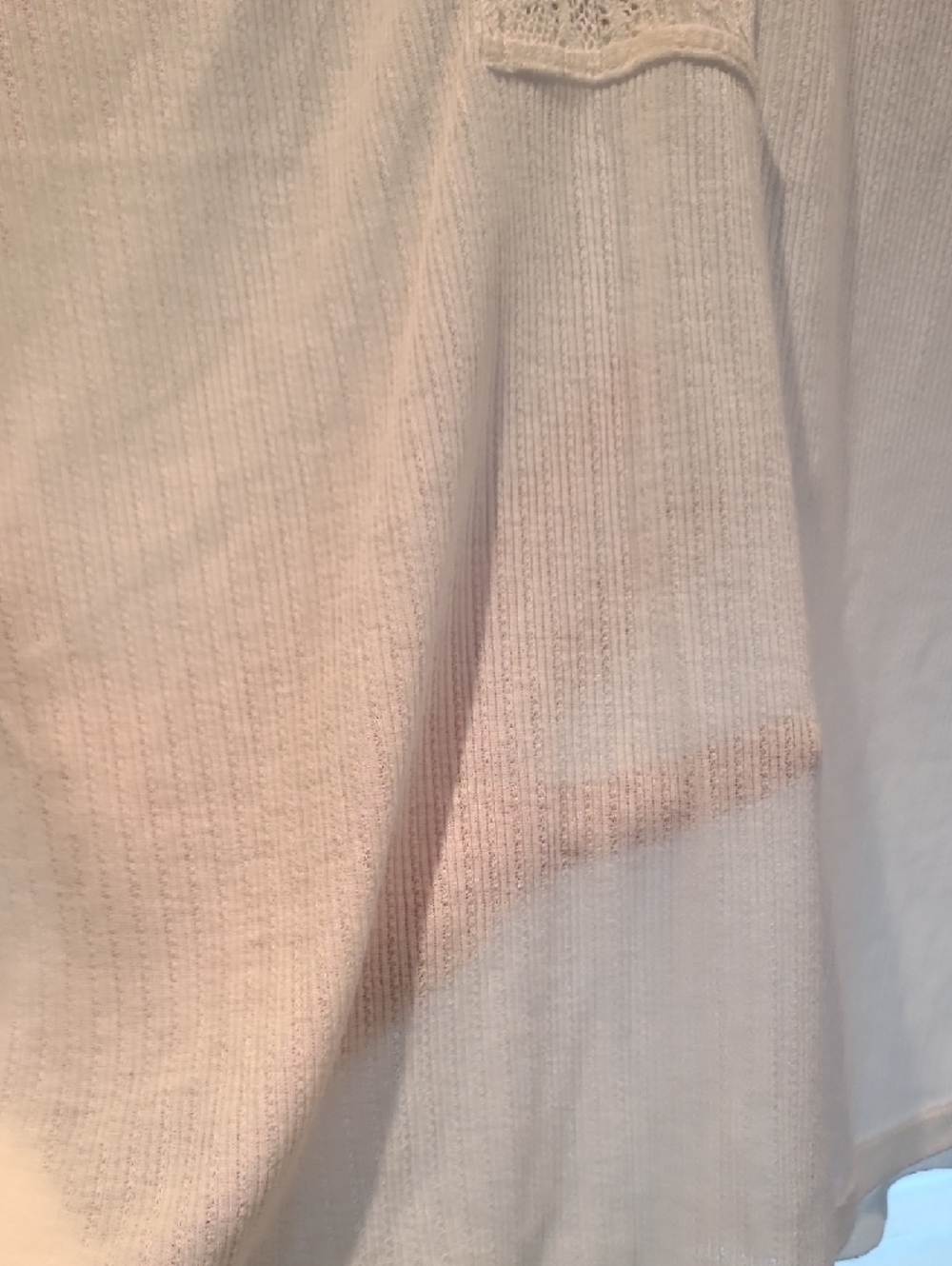 Free People Cream Lace-Trim Long Sleeve Tee - Picture 12 of 14